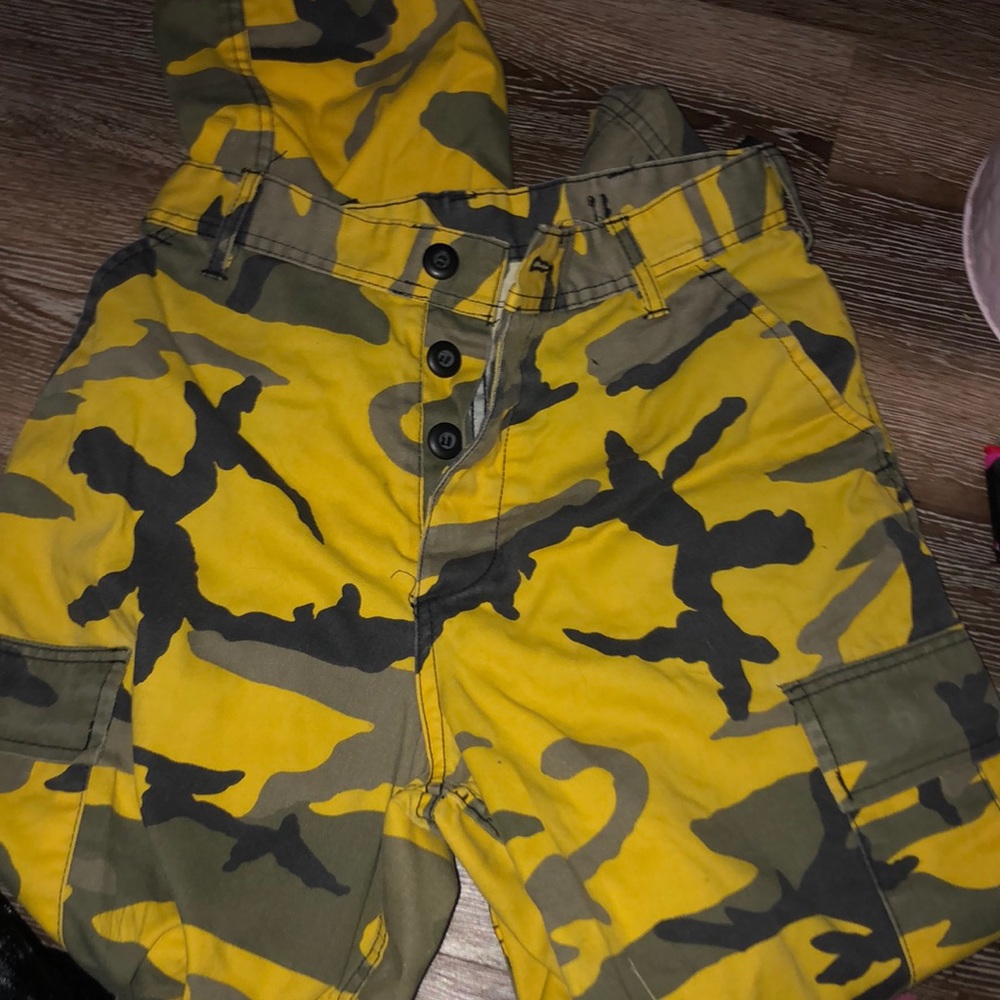 Yellow camo “military” pants